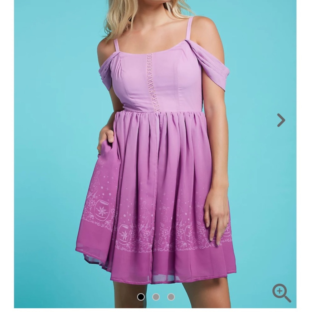 Disney Tangled/Rapunzel cold shoulder dress
